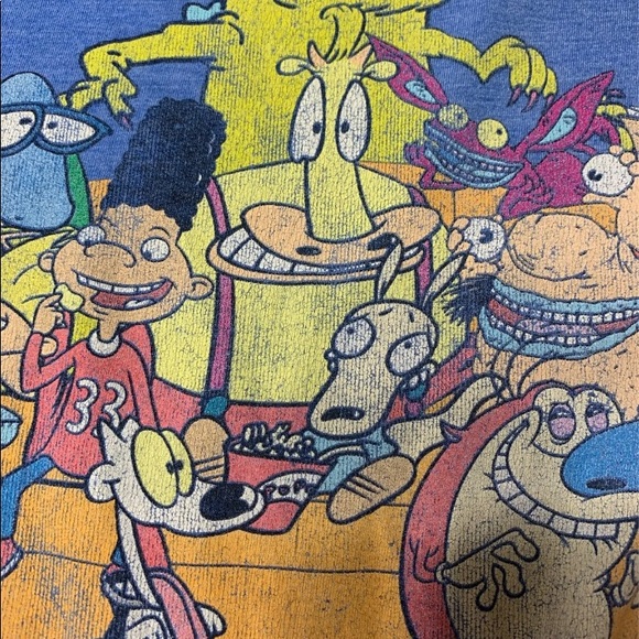 Nickelodeon T-Shirt Nicktoons Characters Print Short Sleeve Round Neck - Picture 3 of 5